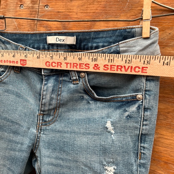 Dex distressed cuffed ankle jeans sz 27 - Picture 6 of 7